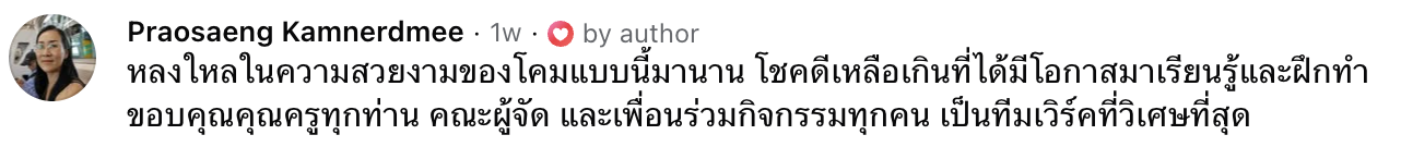 คอมเมนต์จาก Praosaeng Kamnerdmee — หลงใหลในความสวยงามของโคมแบบนี้มานาน